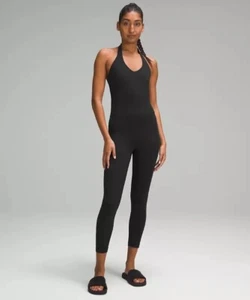lululemon align halter bodysuit 25” black gym catsuit - Picture 1 of 3