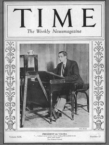 TIME MAGAZINE APRIL 11, 1932 IRISH PRESIDENT EAMON DE VALERA--FREE SHIPPING - Picture 1 of 1