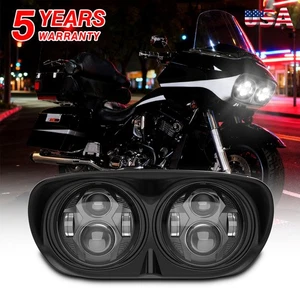 DOT Approved Projector LED Headlight Hi/Lo Beam Plug&Play For Road Glide 2004-13 - Picture 1 of 14