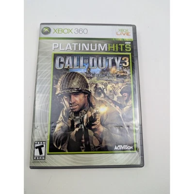 XBOX 360 Platinum Hits Call of Duty 3 Game with Bonus Disc - Image 1 of 4