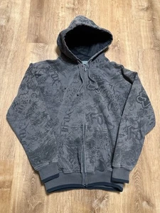 Fox Racing Vintage Sudadera con Capucha Y2K Grunge Emo AOP Chaqueta Grande - Imagen 1 de 9