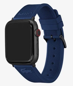 Lacoste Unisex 42/44mm Silicone Replacement Strap Band for Apple Watch - Navy - Zdjęcie 1 z 6