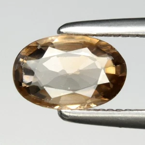 💎 0,67ct VS Oval Natural Light Champagner Zirkon - Unbeheizt, Tansania Edelstein - Bild 1 von 4
