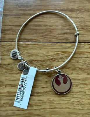 NOVA Pulseira de Prata Símbolo da Rebelião Star Wars Alex And Ani Parques da Disney - Imagem 1 de 3