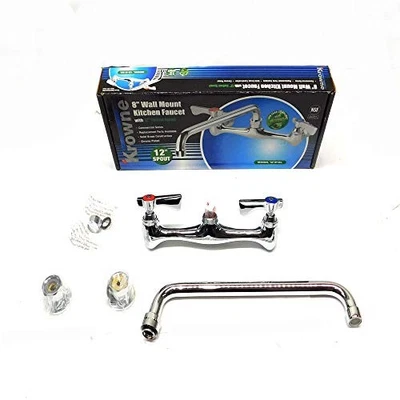 Grifo comercial Krowne 12-812L 8" montaje en pared con caño de 12", centros Foto 1 de 2