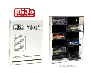1:64 12-Car Display Case - Wall Mount - Black Back w/Cover -- MiJo Exclusives - Bild 1 von 4