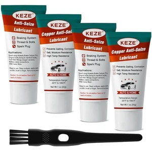 Keze Brake Grease Copper Anti Seize Lubricant Salt Moisture Protection 4 Pack - Picture 1 of 7