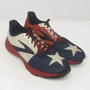 Scarpe da corsa Brooks Launch 8 da uomo taglia 11,5 Run Texas Star Flag rosso bianco blu - Foto 1 di 8