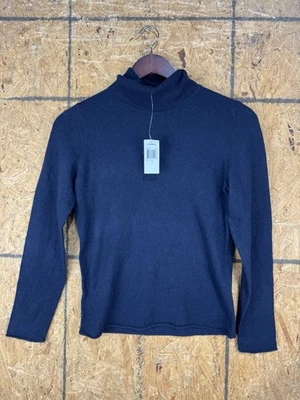 Neiman Marcus Sweater Womens Large Navy 100% Cashmere Turtleneck Pullover - Image 1 of 4