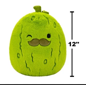 Squishmallows Official 12" Charles the Pickle with Mustache - Child's Ultra Soft - Picture 1 of 5