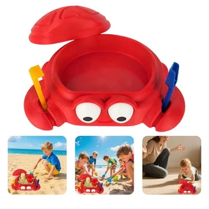 Mini Crab Sandbox With Lid Desk Zen Garden Kit Sensory Sandscape With Mold  - Picture 1 of 4