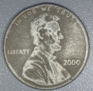 2000-P Lincoln Penny Error Coin. Struck On the Wrong Planchet - Picture 1 of 10