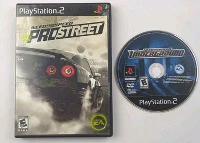 Need for Speed: Pro Street & NFS Underground PlayStation 2 PS2 2 Game Bundle Lot - Image 1 of 4