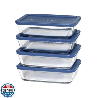 Anchor Hocking SnugFitTM Rectangular Food Storage Containers with Lids (4-Pie - Image 1 of 4