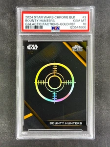 2024 Topps cromo negro Star Wars #2 Bounty Hunters refractor de oro/50 PSA 10 - Imagen 1 de 2