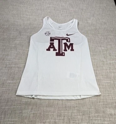 Camiseta de carreras Nike Texas A&M Aggies Pro Elite mediana para mujer blanca atletismo EE. UU. Foto 1 de 4