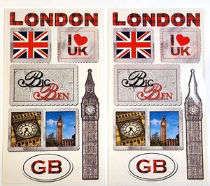 Big Ben Clock London Great Britain England Frances Meyer Stickers 2 pc RARE 2006 - Picture 1 of 1