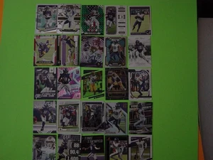 LOTE DE TARJETAS DE FÚTBOL AMERICANO JUSTIN JEFFERSON VIKINGS 25CT SIN ENGAÑOS MARCAS DE VARIOS AÑOS - Imagen 1 de 1