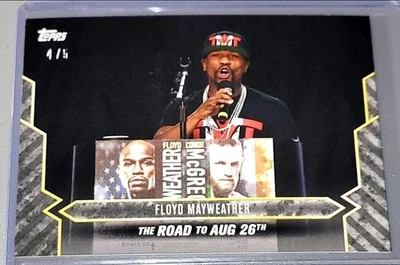 2017 Topps On-Demand #8S Floyd Mayweather #4/5 Conor McGregor Silver Parallel - Image 1 of 2