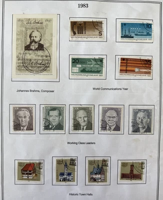 1983 Germany DDR Stamps CTO Mounted, Nearly Full Year Missing 1 Stamp - Image 1 of 4