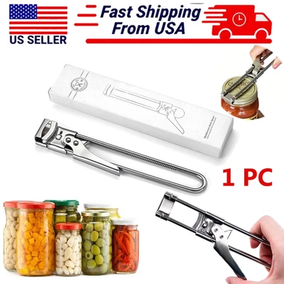 Abrebotellas Ajustable Acero Inoxidable Fácil Abridor de Botellas Tapa de Tarro Herramienta de Agarre Twister Foto 1 de 4