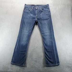 Levis 527 Jeans Mens 34x30 Blue Bootcut Mid Rise Dark Wash Stretch Denim - Picture 1 of 9
