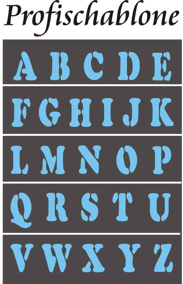 Großbuchstaben 3 - 30cm, Ellis;Malerschablone;Buchstaben;Text;Schriftschablonen - Bild 1 von 1