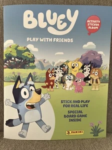 PANINI BLUEY PLAY WITH FRIENDS EMPTY STICKER ALBULM & 6 STICKERS MINT - Picture 1 of 5