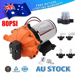 12V Water Pump 26.5L/MIN 80 PSI High Pressure for Caravan Farm Camping Boat NEW - Picture 1 of 19