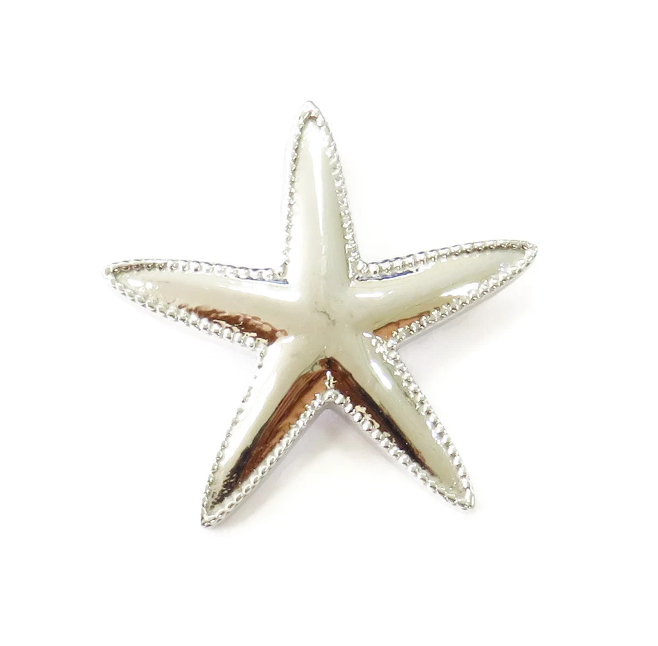 Pingente de colar berloque estrela do mar ouro branco 14k - C13015 - Imagem 1 de 4