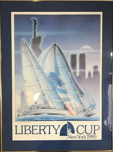 VINTAGE YANNICK MANIER LIBERTY CUP NEW YORK 1985 POSTER. - Picture 1 of 5