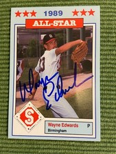 Rare Signed 1989 Jennings Southern League All-Star Wayne Edwards Card NM+ Auto