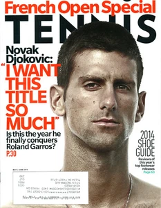 tennis magazine may/june 2014 novak djokovic french open special shoe guide - Imagen 1 de 2