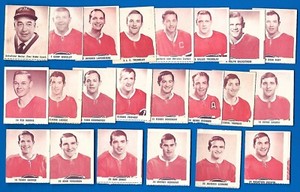 1967-68 IGA MONTREAL CANADIENS 67-68 NHL HOCKEY CARD 1-23 SEE LIST