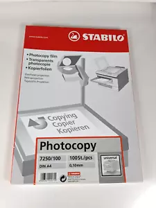 Overhead Projector Sheets Transparents Accetates Pack of 100 Stabilo A4 Sealed - Picture 1 of 4