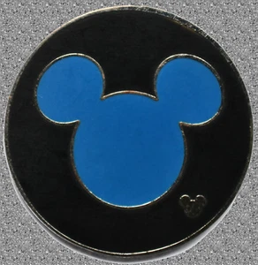 Mickey Icon Blue Pin - DISNEY Cast Lanyard Pin - Walt Disney World Series 4 - Picture 1 of 1