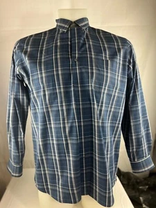 Simply Styled kariertes langärmliges geknöpftes Herrenhemd Größe 2XLT blau gebraucht, in einwandfreiem Zustand - Bild 1 von 3