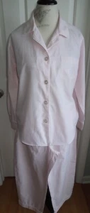 NEW SOFT COMFY PINK WHITE STRIPE MADISON INTIMATES WOMEN'S COTTON PAJAMAS SIZE M - Picture 1 of 5