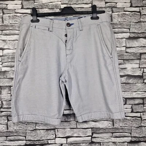 Superdry Idris Elba Premium Sportswear Shorts Weiß Blau Linien Herren Größe M - Bild 1 von 14