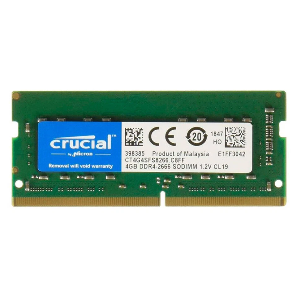 Crucial DDR4 2666 MHz SO-DIMM Memory Module CT4G4SFS8266