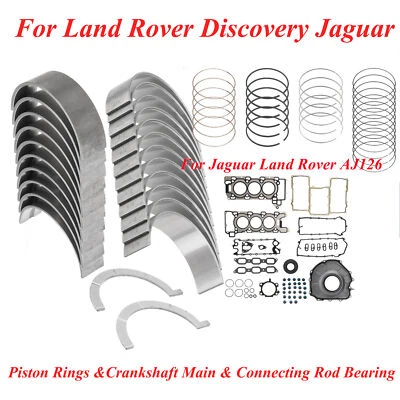 Anéis de pistão e rolamento principal e de haste e junta completa para Jaguar XE XJ F-Type Land Rover - Imagem 1 de 4