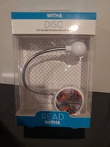 WITHit Disc LED Klemmlicht für Bücher und E-Reader Federn NEU IM KARTON - Bild 1 von 5