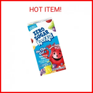 Kool-Aid Sugar-Free Cherry On-The-Go Tropical Punch Powdered Drink Mix 6 Count - Picture 1 of 2