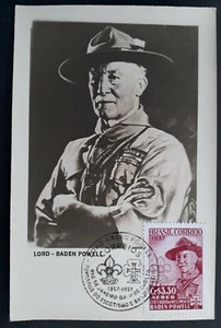1957 Brazil Centenary of Birth of Baden-Powell FDC ties 3.30Cr stamp - Bild 1 von 2