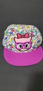 Neon Star Tokidoki Girls Tweens Womens Hat Ball Cap Hot Pink Flat Bill - Picture 1 of 8