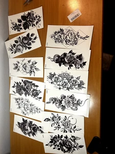 Set of 55+ Sheets Waterproof Temporary Tattoo Stickers Eagle Wolf Arm & Body Art - Picture 1 of 5