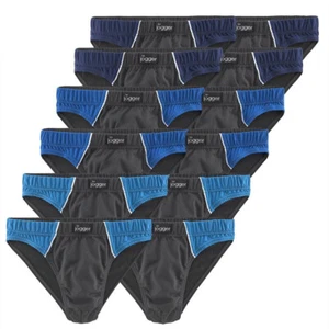 LE JOGGER Herren Slips 100% Baumwolle grau Unterwäsche Unterhosen | 12 Stück - Bild 1 von 4