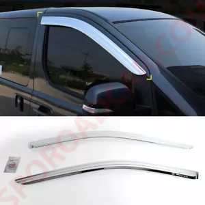 Chrome Window Sun Visor Rain Guard Molding for 2008-2020 Hyundai Starex K-687 - Foto 1 di 4