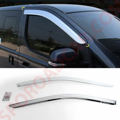 Moldura de protector de lluvia para parasol de ventana cromada para Hyundai Starex K-687 2008-2020 Foto 1 de 4