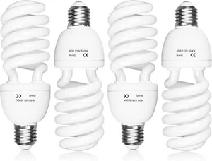 Fodoto 4Pcs 45W 5500K Daylight CFL Fluorescent Light Bulb for Photo/Video - Picture 1 of 8